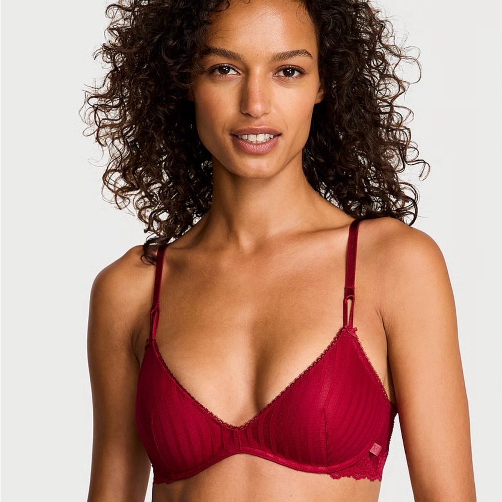 VICTORIA’S SECRET Sexy Tee Sheer Heritage Stripe Wireless Push-Up Bra - Picture 2 of 5